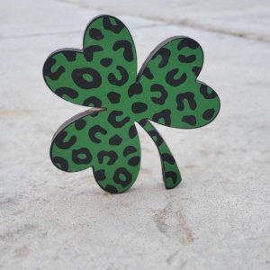 Product Image for  Animal Print Wooden Clover