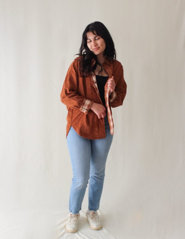 Product Image for  Rust Corduroy Shacket