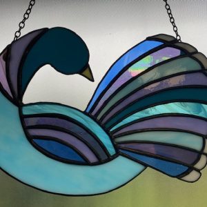 Product Image for  Blue Peacock Suncatcher
