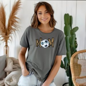Product Image for  Soccer- Soccer Mom Leopard Print T-Shirt
