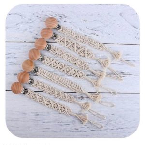 Product Image for  Macrame Baby Pacifer Clip