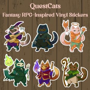 Product Image for  QuestCats – Fantasy RPG-Inspired Stickers