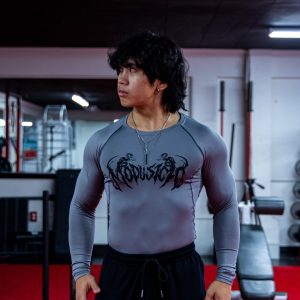 Product Image for  “Deadly” Compression Long Sleeve T-Shirt Steel Gray