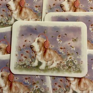 Product Image for  Bassett Spring Sticker  Basset Hound Dog Lover Dog Mom Dog Dad