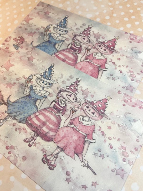 Product Image for  Ice Cream Run Print Witch Print, Spooky Witch Decor, Halloween Decor, Pastel Halloween Decor Vintage Halloween Painting Vintage Witch Wall Art