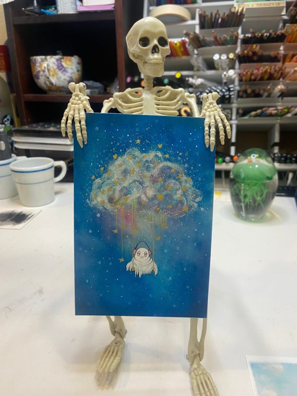 Product Image for  NEW! Haunting Beats, Hot Ghoul Summer, Spooky Art Decor, Halloween Decor Ghost Friends, Summerween