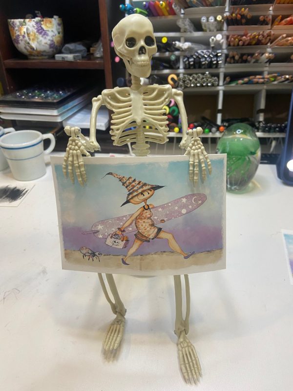 Product Image for  NEW!Surf Witch, Hot Ghoul Summer, Spooky Art Decor, Halloween Decor Witchy Friends, Summerween