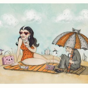 Product Image for  NEW!  Noseferasun Print, Spooky Art Decor, Vampire Beach, Halloween Decor Witchy Friends, Summerween
