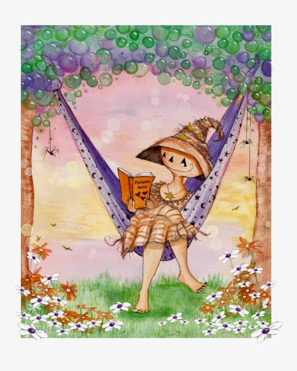 Product Image for  NEW! Pumpkin Spice Afternoon Print, Spooky Art Decor, Witchy Halloween Decor Witchy Friends, Summerween, pumpkin art