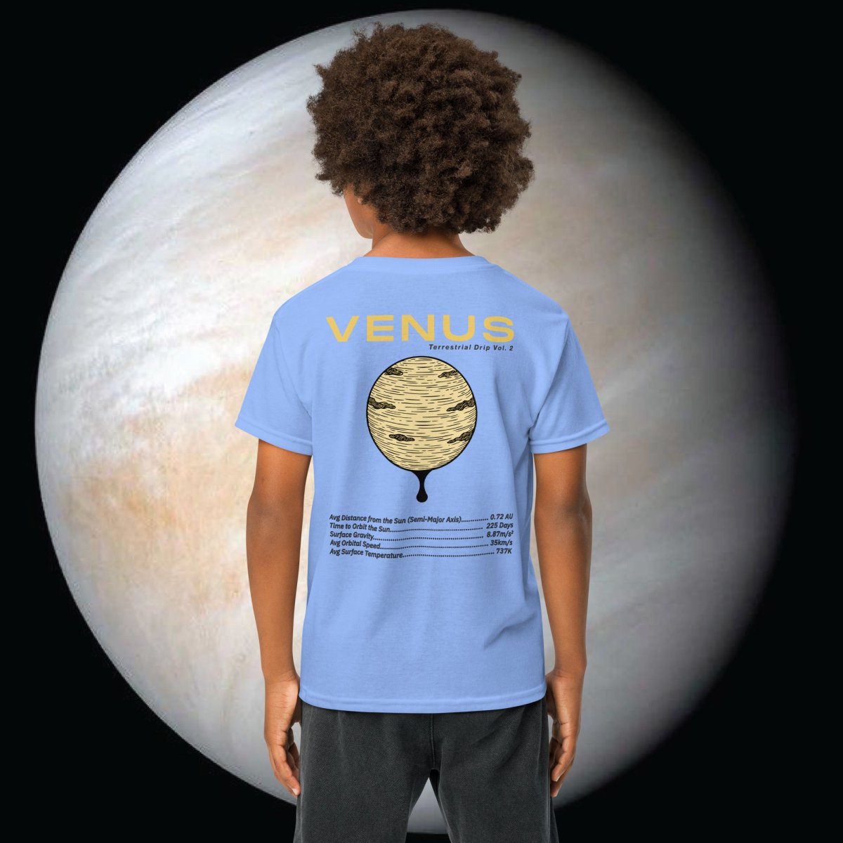 Downloaded from Shopify for use with Vendor ID (482) and Product ID (8523029577894). Product Image for Venus | Tee (Youth)
