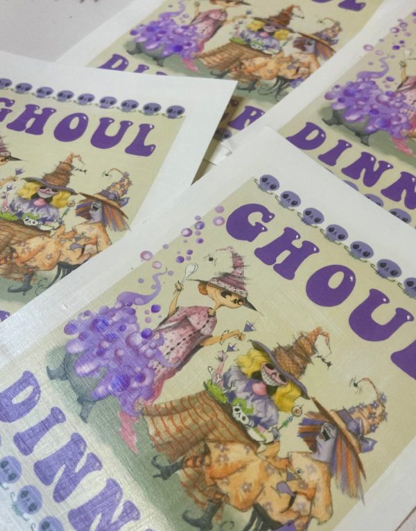 Product Image for  NEW! Ghoul Dinner Print, Spooky Art Decor, Witchy Halloween Decor Witchy Friends, pumpkin art