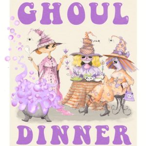 Product Image for  NEW! Ghoul Dinner Print, Spooky Art Decor, Witchy Halloween Decor Witchy Friends, pumpkin art